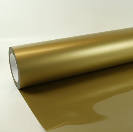 Termotrasferibili colorati da taglio in PU bobina da cm.50X25mt. Cod. 420 colore gold metallic